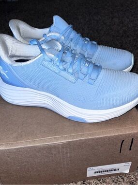 KURU Atom 2 Womens Shoes Sz 10.5 Running Mist Blue Bright White Lace Up Sneaker